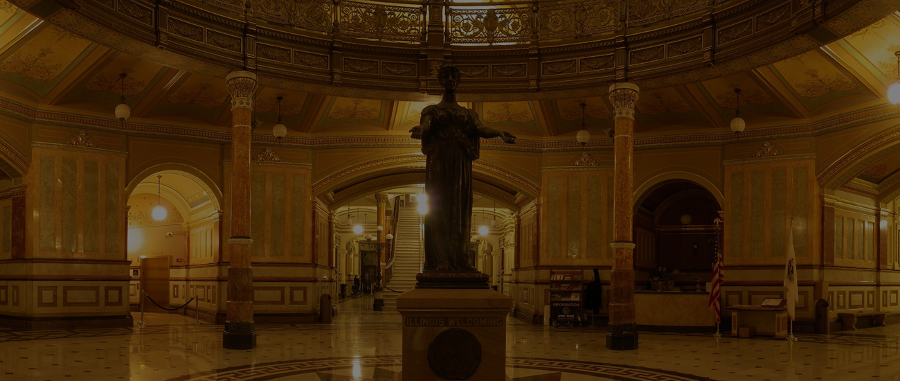The Illinois State Capitol rotunda in Springfield